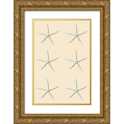 SeaStar 2 Multi Cream Gold Ornate Wood Framed Art Print with Double Matting by Carlson, Tina