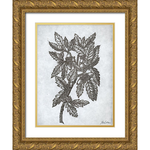 Oak Tree 1 Gold Ornate Wood Framed Art Print with Double Matting by Carlson, Tina