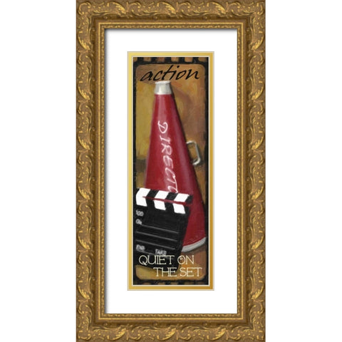 QUIET ON THE SET Gold Ornate Wood Framed Art Print with Double Matting by Greene, Taylor