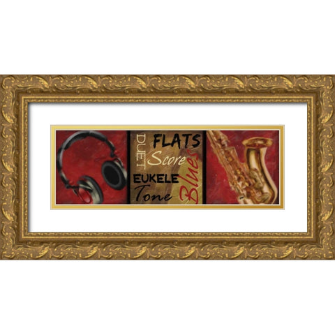 DUET PANEL Gold Ornate Wood Framed Art Print with Double Matting by Greene, Taylor