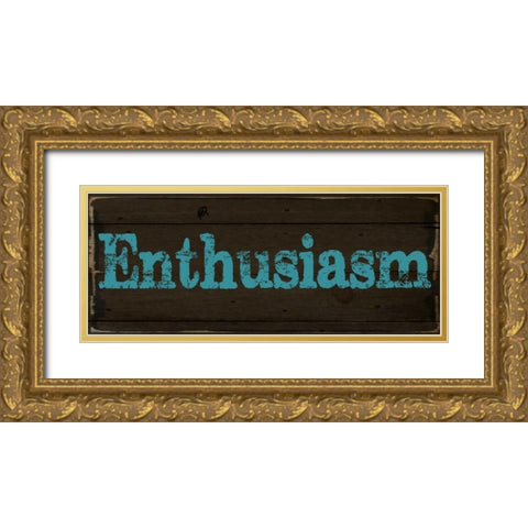 ENTHUSIASM 2 Gold Ornate Wood Framed Art Print with Double Matting by Greene, Taylor
