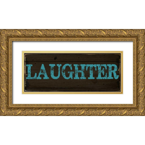 LAUGHTER 2 Gold Ornate Wood Framed Art Print with Double Matting by Greene, Taylor