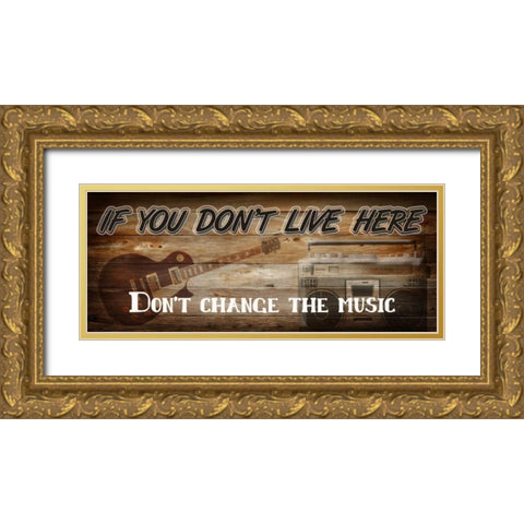 If You Dont Live Here Gold Ornate Wood Framed Art Print with Double Matting by Greene, Taylor