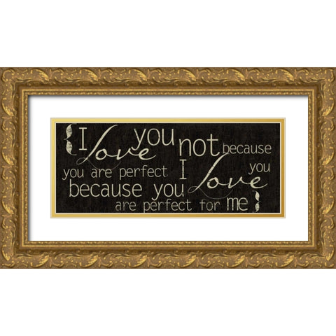 Perfect Love Gold Ornate Wood Framed Art Print with Double Matting by Greene, Taylor