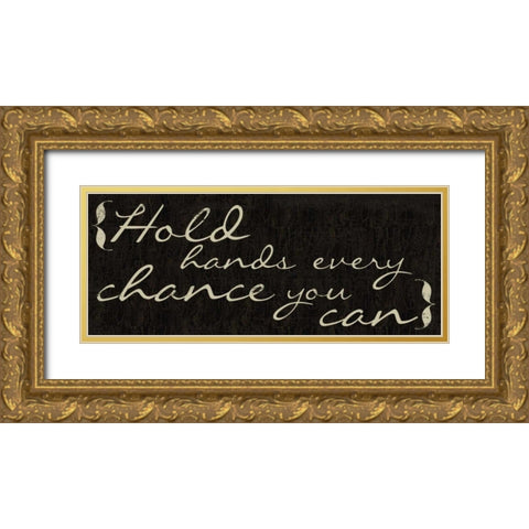 Hold Hands Gold Ornate Wood Framed Art Print with Double Matting by Greene, Taylor