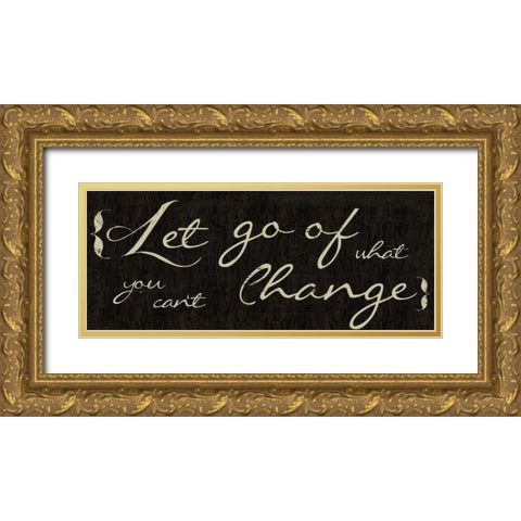 Let Go Gold Ornate Wood Framed Art Print with Double Matting by Greene, Taylor