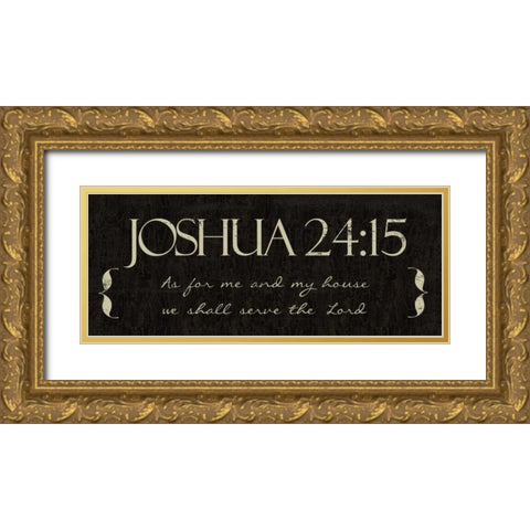 AS FOR ME AND Gold Ornate Wood Framed Art Print with Double Matting by Greene, Taylor