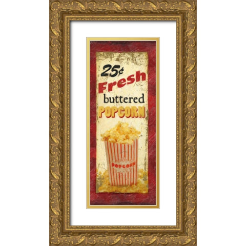 POPCORN Gold Ornate Wood Framed Art Print with Double Matting by Greene, Taylor
