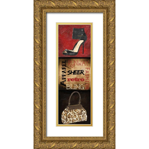 Fashion 9 Patch A Gold Ornate Wood Framed Art Print with Double Matting by Greene, Taylor