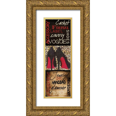 Fashion 9 Patch B Gold Ornate Wood Framed Art Print with Double Matting by Greene, Taylor