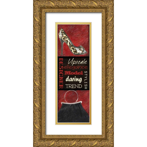 Fashion 9 Patch C Gold Ornate Wood Framed Art Print with Double Matting by Greene, Taylor