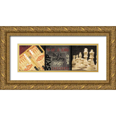 CLASSIC GAMES D Gold Ornate Wood Framed Art Print with Double Matting by Greene, Taylor