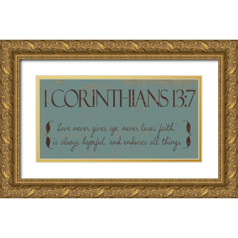 I CAN DO ALL THINGS F Gold Ornate Wood Framed Art Print with Double Matting by Greene, Taylor