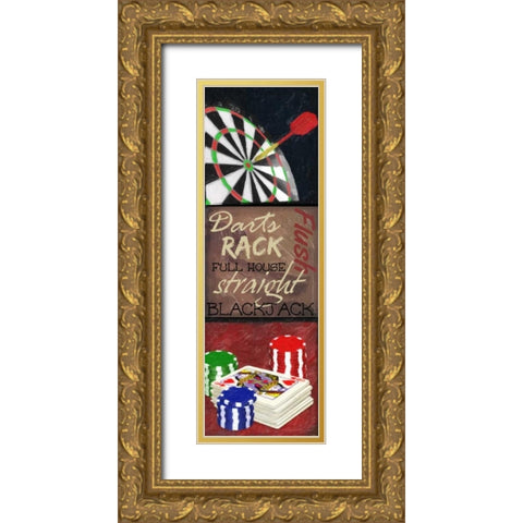 GAMING 9 PATCH 1 Gold Ornate Wood Framed Art Print with Double Matting by Greene, Taylor