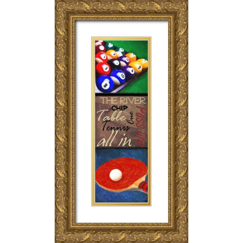 GAMING 9 PATCH 3 Gold Ornate Wood Framed Art Print with Double Matting by Greene, Taylor