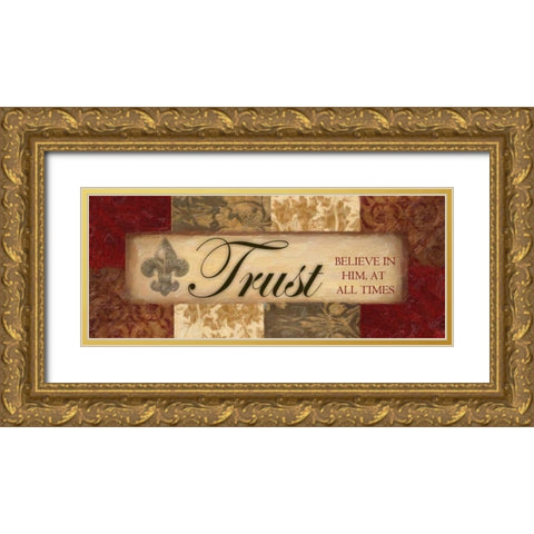 TRUST PANEL Gold Ornate Wood Framed Art Print with Double Matting by Greene, Taylor