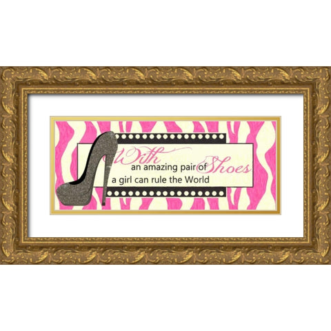 Amazing Shoes Gold Ornate Wood Framed Art Print with Double Matting by Greene, Taylor