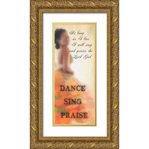 Praise Gold Ornate Wood Framed Art Print with Double Matting by Greene, Taylor