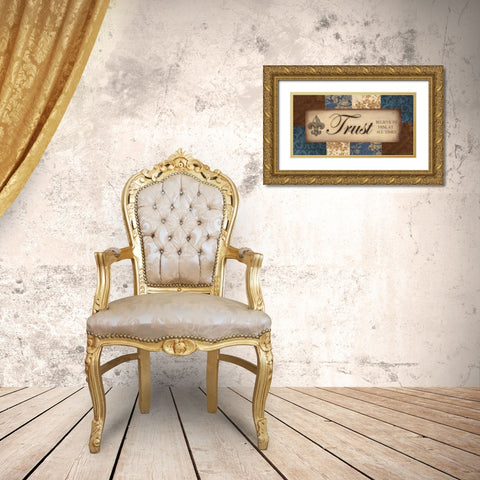 TRUST Gold Ornate Wood Framed Art Print with Double Matting by Greene, Taylor