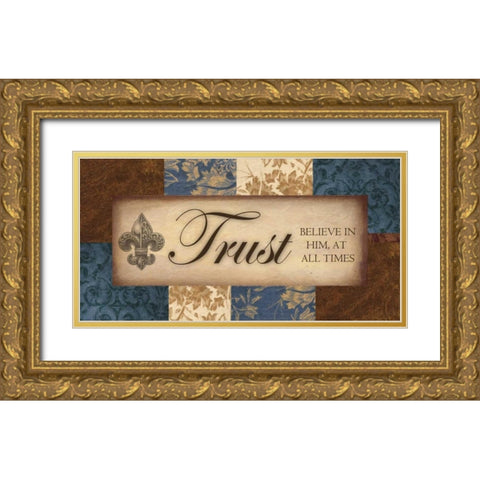 TRUST Gold Ornate Wood Framed Art Print with Double Matting by Greene, Taylor
