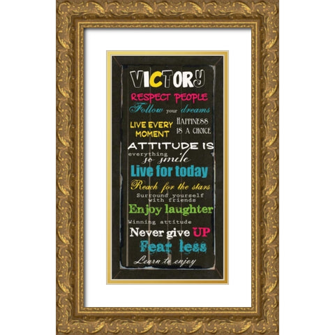 FEAR LESS Gold Ornate Wood Framed Art Print with Double Matting by Greene, Taylor