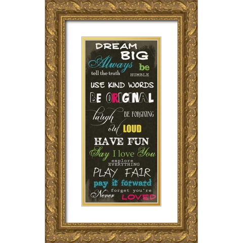 Dream Big E1 Gold Ornate Wood Framed Art Print with Double Matting by Greene, Taylor