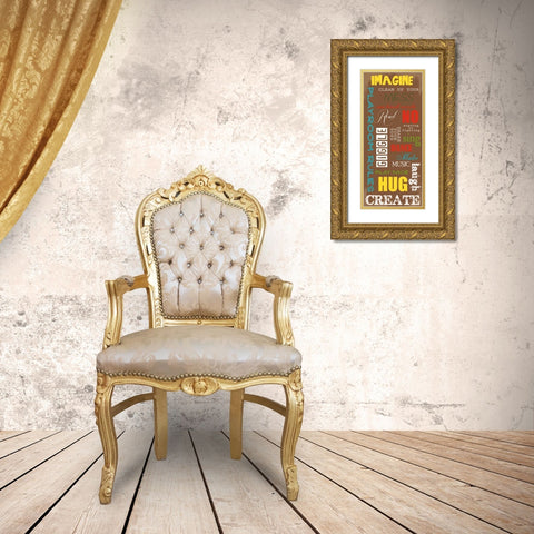 PLAYROOM Gold Ornate Wood Framed Art Print with Double Matting by Greene, Taylor