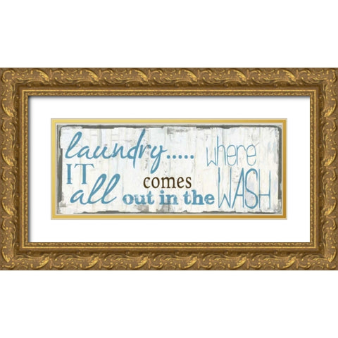 IN THE WASH Gold Ornate Wood Framed Art Print with Double Matting by Greene, Taylor