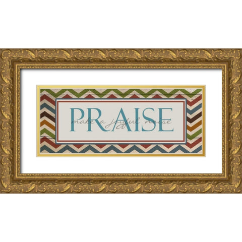 PRAISE Gold Ornate Wood Framed Art Print with Double Matting by Greene, Taylor