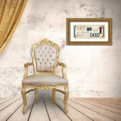 Let Go Gold Ornate Wood Framed Art Print with Double Matting by Greene, Taylor