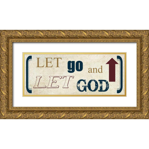 Let Go Gold Ornate Wood Framed Art Print with Double Matting by Greene, Taylor