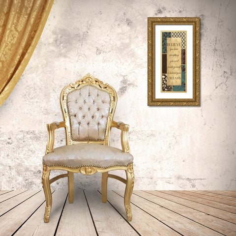 Believe 1 Gold Ornate Wood Framed Art Print with Double Matting by Greene, Taylor