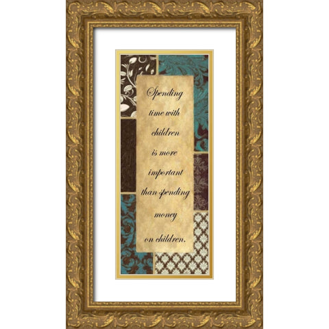SPENDING TIME Gold Ornate Wood Framed Art Print with Double Matting by Greene, Taylor