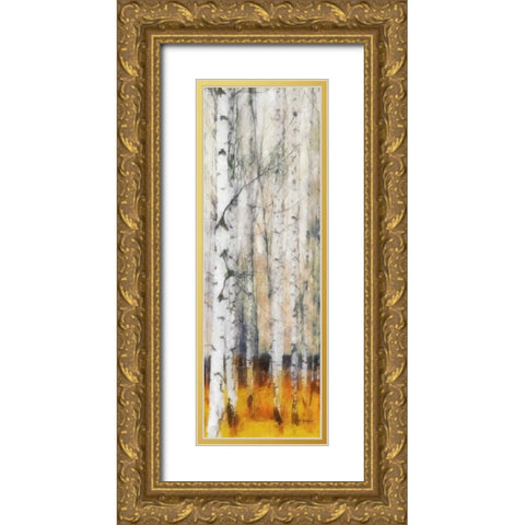 SAFFRON TIMBER PANEL I Gold Ornate Wood Framed Art Print with Double Matting by Greene, Taylor