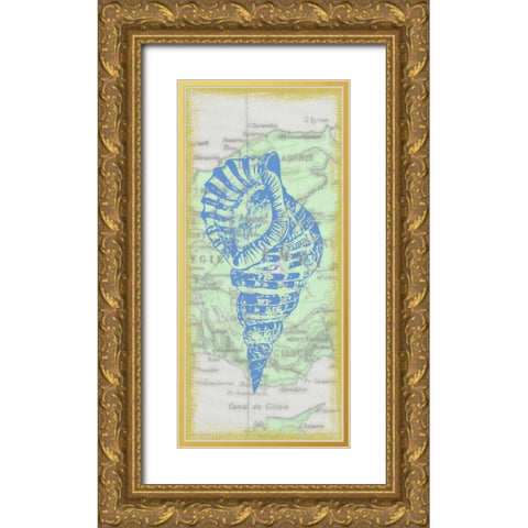 Shell Gold Ornate Wood Framed Art Print with Double Matting by Greene, Taylor