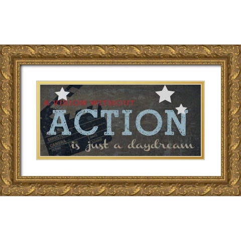 A VISION WITHOUT ACTION Gold Ornate Wood Framed Art Print with Double Matting by Greene, Taylor
