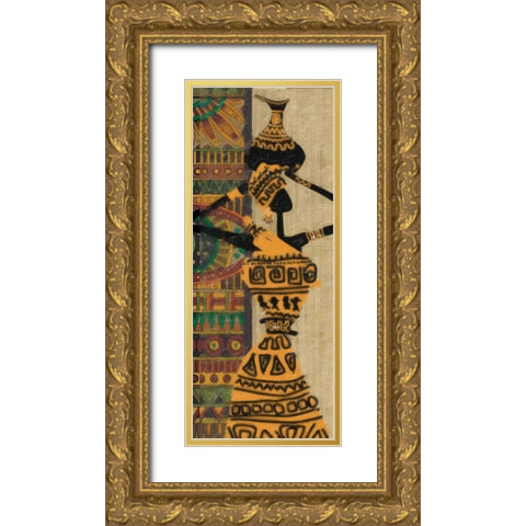 ETHNIC BEAUTY II Gold Ornate Wood Framed Art Print with Double Matting by Greene, Taylor