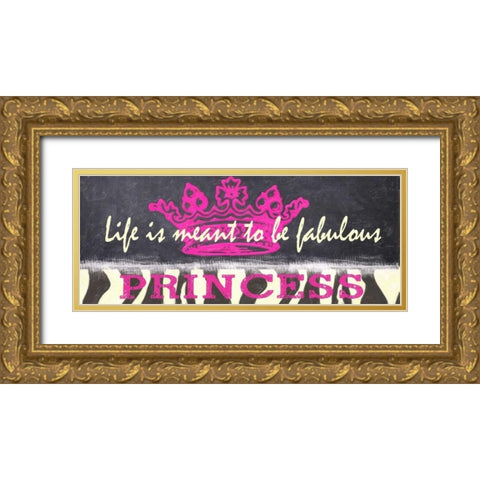 Life Is Fabulous Gold Ornate Wood Framed Art Print with Double Matting by Greene, Taylor