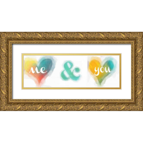 Me And You Gold Ornate Wood Framed Art Print with Double Matting by Greene, Taylor
