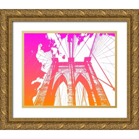 BRIDGE Gold Ornate Wood Framed Art Print with Double Matting by Greene, Taylor