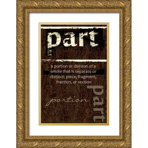 PART Gold Ornate Wood Framed Art Print with Double Matting by Greene, Taylor