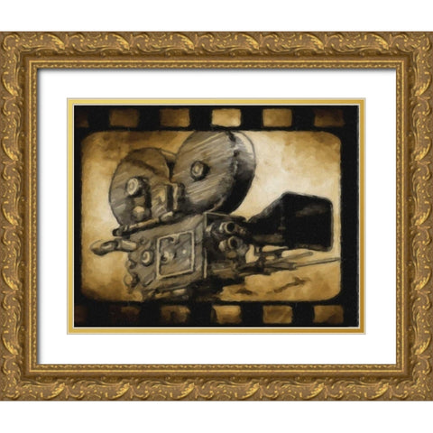 CAMERA Gold Ornate Wood Framed Art Print with Double Matting by Greene, Taylor