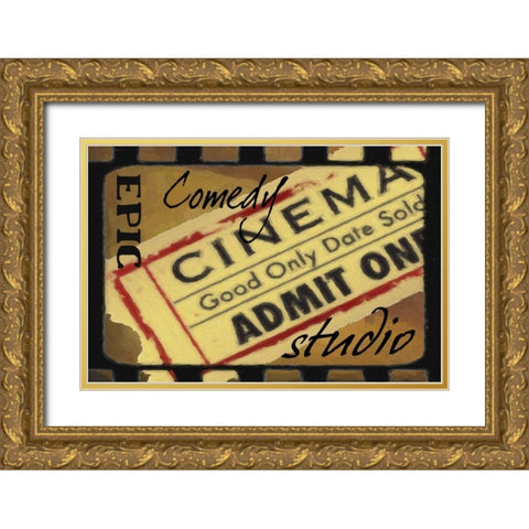 EPIC TICKET Gold Ornate Wood Framed Art Print with Double Matting by Greene, Taylor