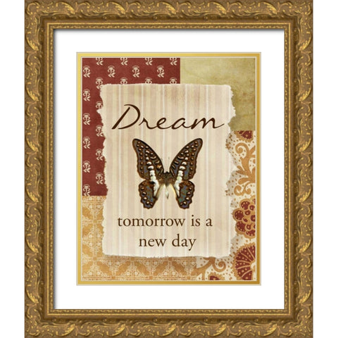 DREAM Gold Ornate Wood Framed Art Print with Double Matting by Greene, Taylor