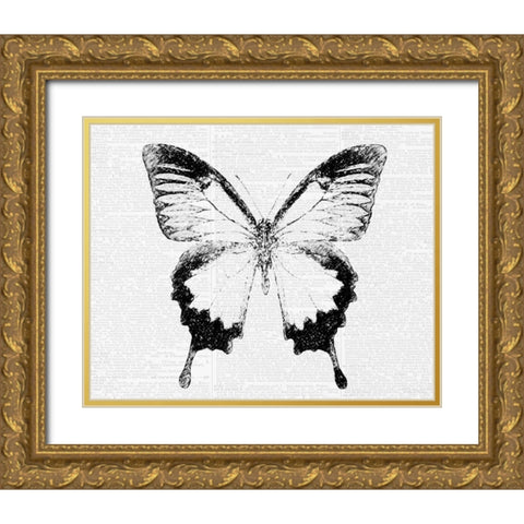 Butterfly 1 Gold Ornate Wood Framed Art Print with Double Matting by Greene, Taylor