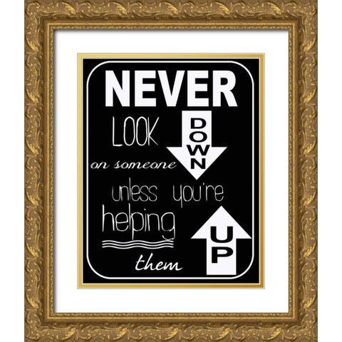 Never Look Down Gold Ornate Wood Framed Art Print with Double Matting by Greene, Taylor