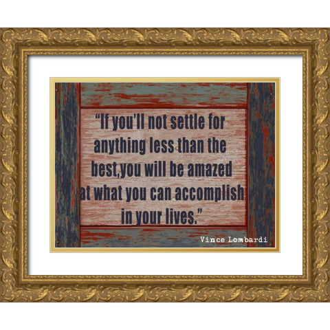 NOT SETTLE rev1 Gold Ornate Wood Framed Art Print with Double Matting by Greene, Taylor