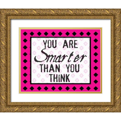 MUCH SMARTER Gold Ornate Wood Framed Art Print with Double Matting by Greene, Taylor