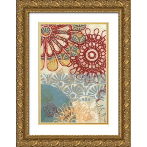 FLORA TRANCE VI Gold Ornate Wood Framed Art Print with Double Matting by Greene, Taylor