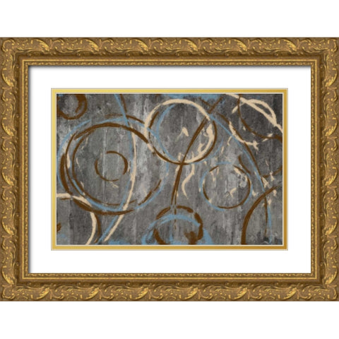 AMANI CIRCLES Gold Ornate Wood Framed Art Print with Double Matting by Greene, Taylor